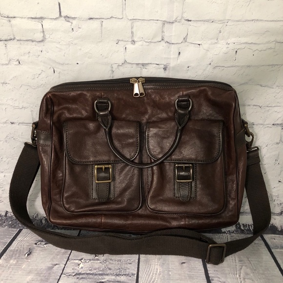 Fossil Other - Fossil Leather Messenger Shoulder Bag